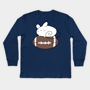 White Mouse and Football Kids Long Sleeve T-Shirt